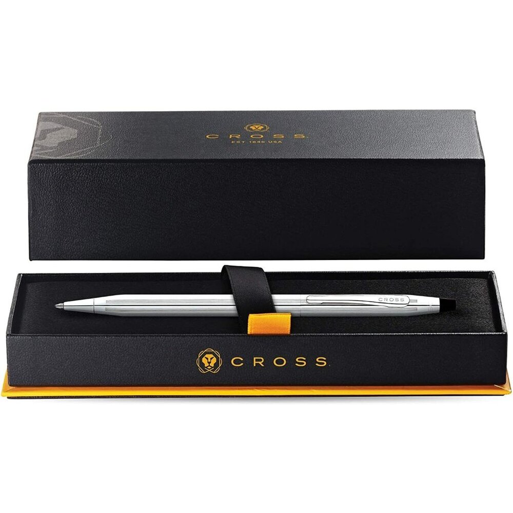 Cross Classic Ballpoint‎ Pen Century Lustrous Chrome Twist Action 3502 Boxed New